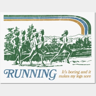 Running / 80s Vintage Style Parody Design Posters and Art
